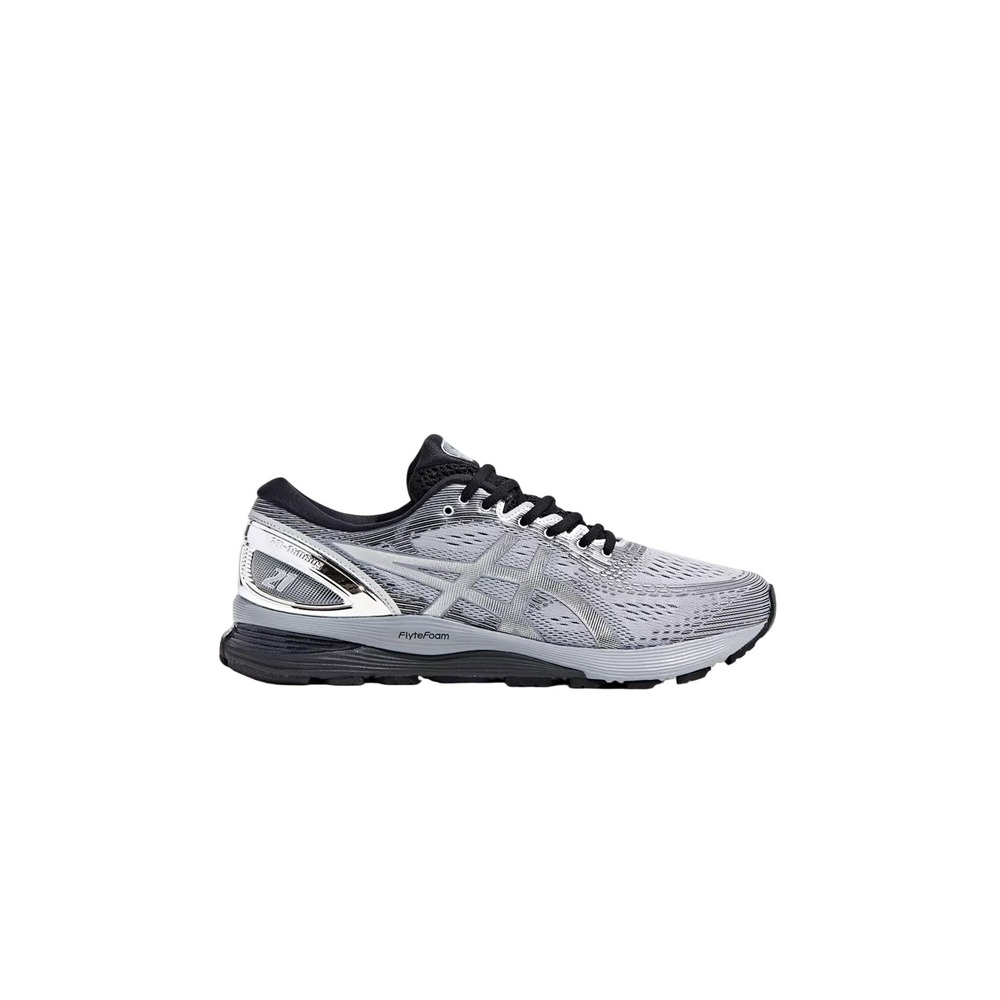 ASICS Men's Sneakers GEL-Nimbus 21 Platinum Sheet Rock Gray Silver size 11